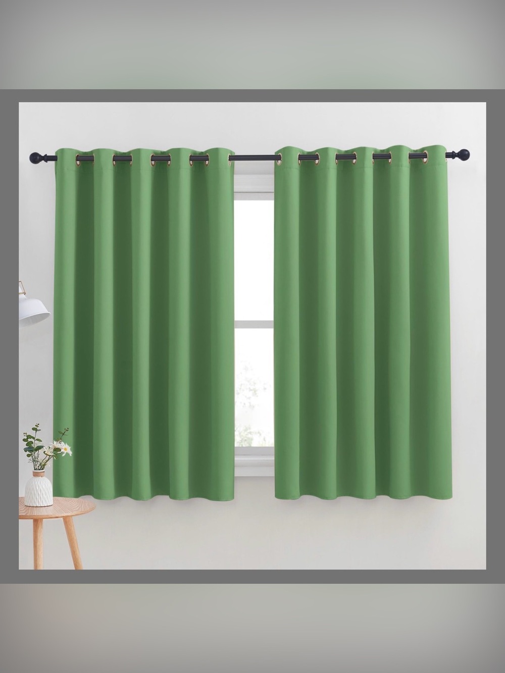 Green Grommet Blackout Curtain Panel - Modern Light Control